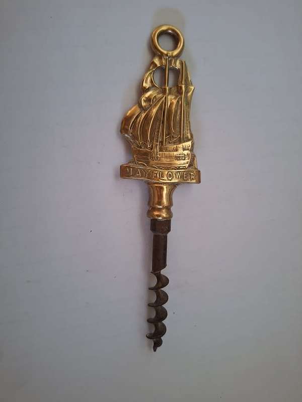 Brass Mayflower cork screw