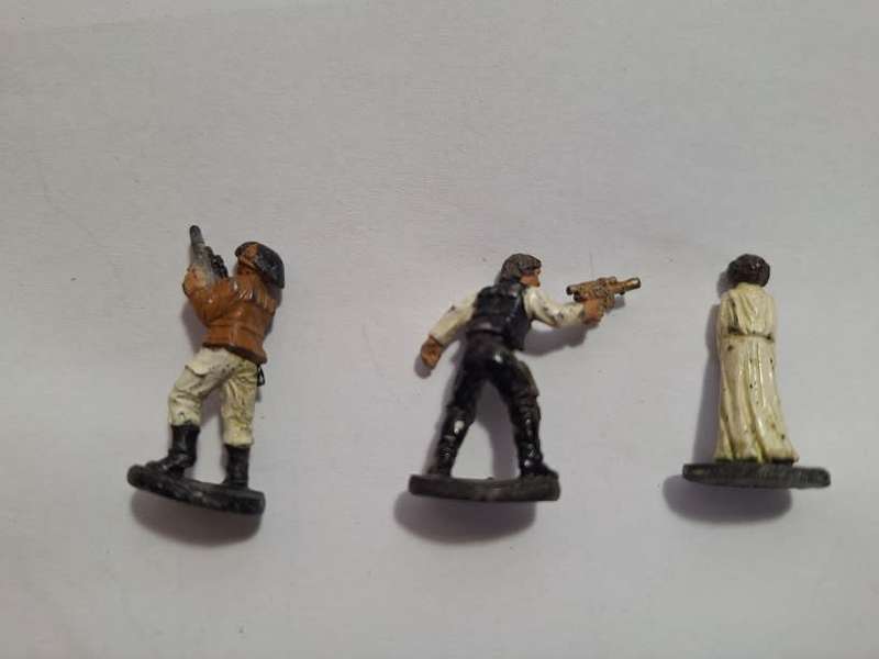 3 x Star Wars miniature metal/lead figurines