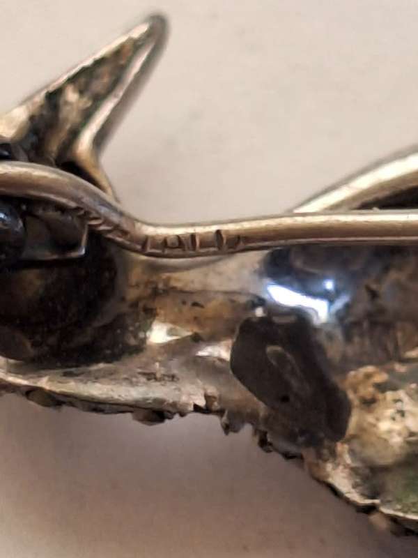 Marcisite silver penguin brooch