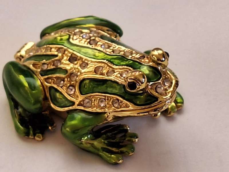Absolutely stunning frog trinket holder