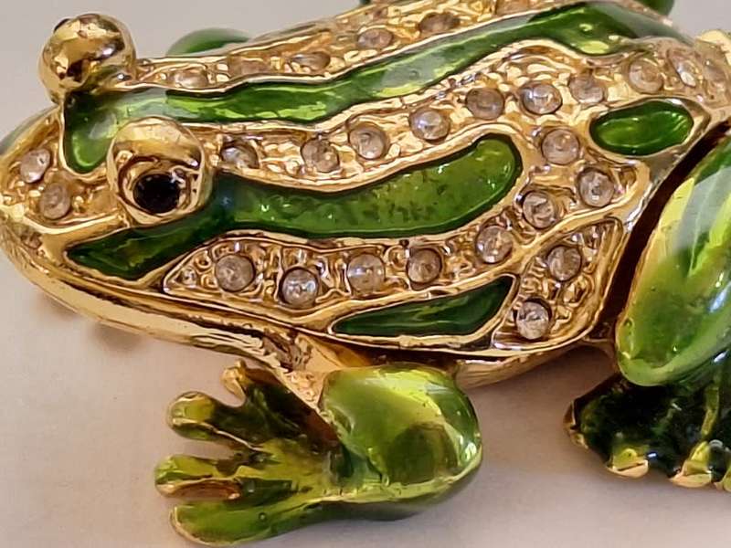 Absolutely stunning frog trinket holder
