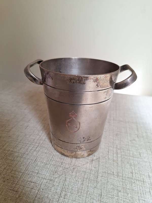 Small vintage silver plated ice cube holder