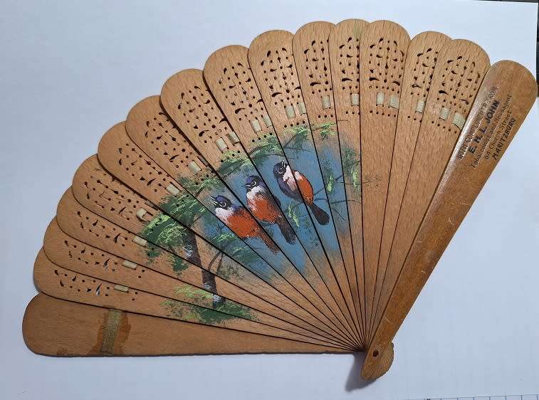 Antique/vintage wooden hand fan