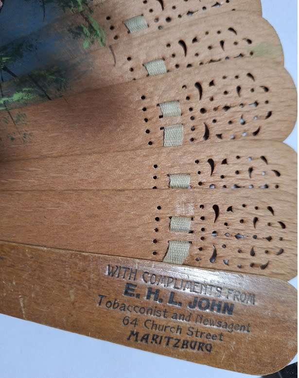 Antique/vintage wooden hand fan