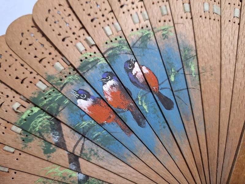 Antique/vintage wooden hand fan
