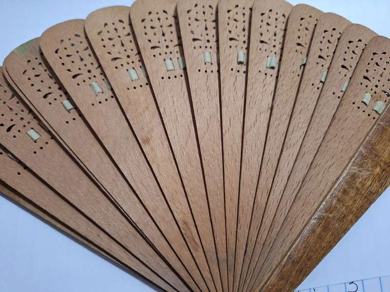 Antique/vintage wooden hand fan