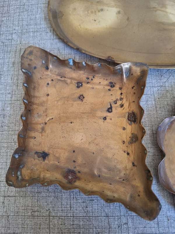 3 x Small brass trays