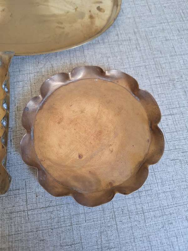 3 x Small brass trays