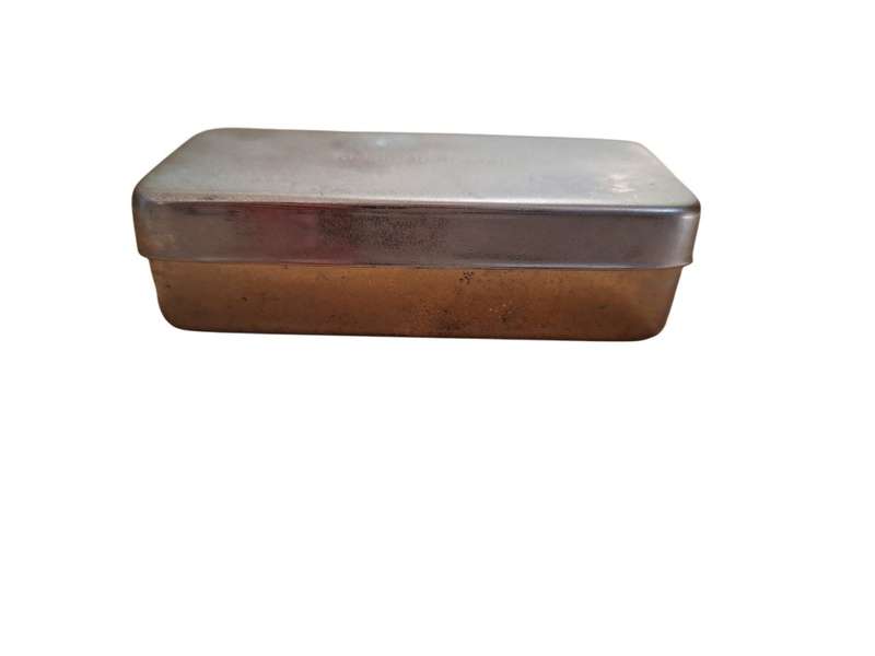 Vintage Original-Record syringe tin, British made