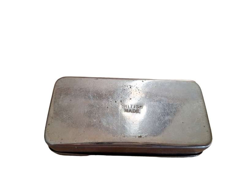 Vintage Original-Record syringe tin, British made
