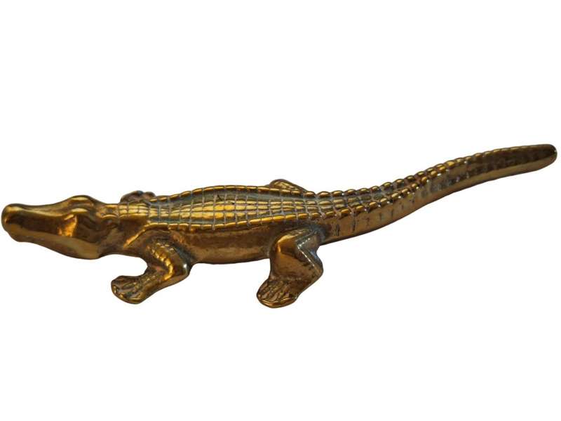 Brass crocodile ornament