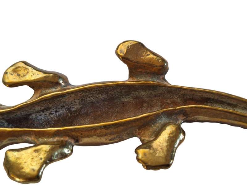 Brass crocodile ornament