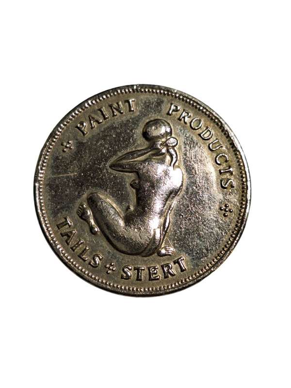 Vintage Paint products Spick and Span heads and tails coin