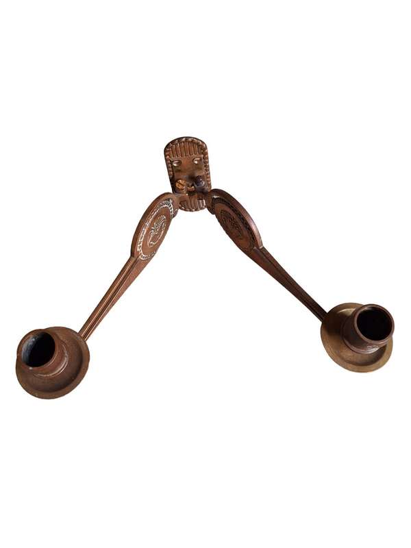 Vintage brass wall sconce