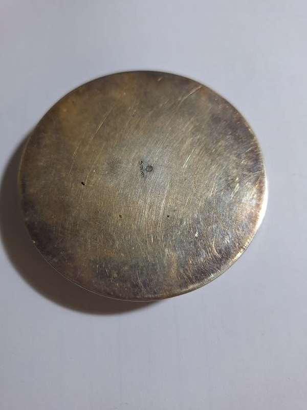 Antique delft powder compact