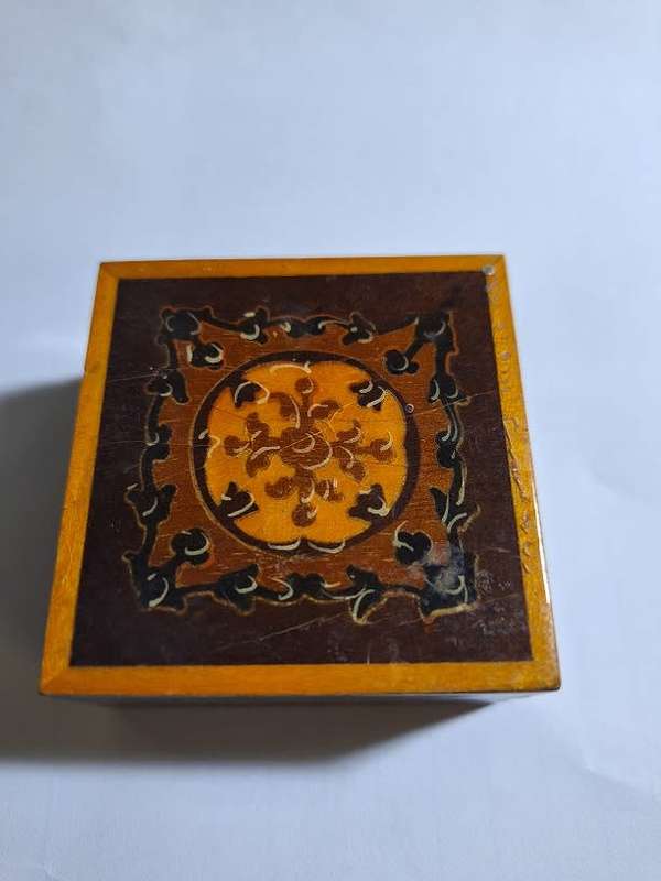 Small wooden trinket box
