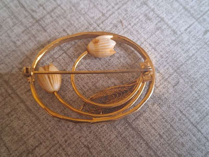 Tulips? inside brooch