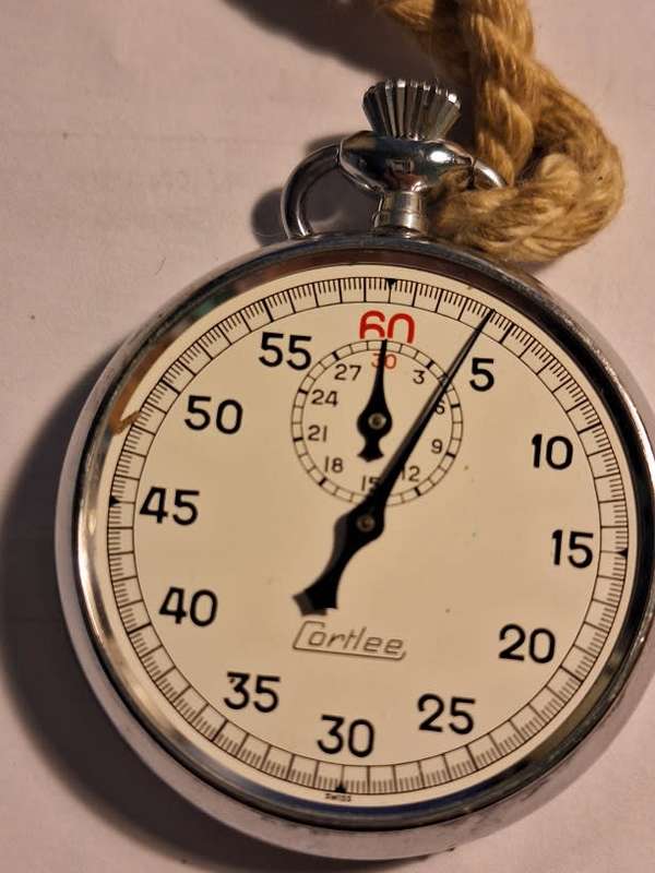 Vintage Cortlee stopwatch, working, no glass