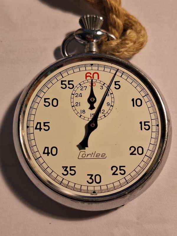 Vintage Cortlee stopwatch, working, no glass