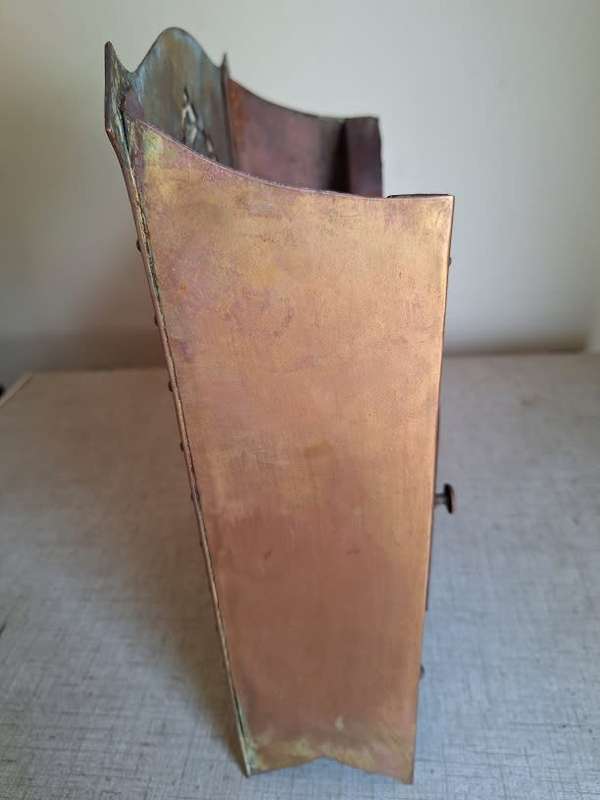 Copper, brass and wood Grandfather clock face