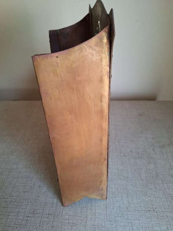 Copper, brass and wood Grandfather clock face