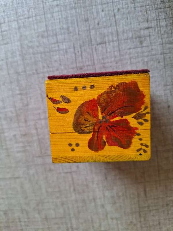 Small wooden trinket box