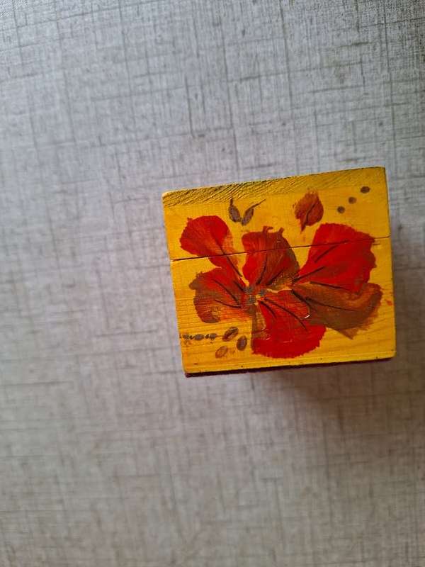 Small wooden trinket box