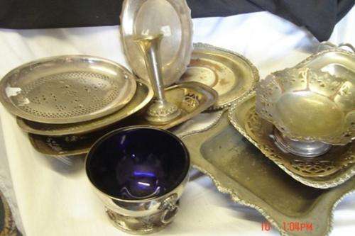 JOB LOT OF SILVER PLATED ITEMS FOR RESTORING