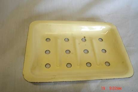 OLD ENAMEL SOAP HOLDER