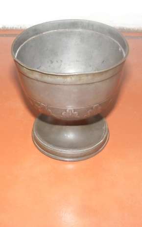 VINTAGE LAUSANNE PEWTER SUGAR BOWL