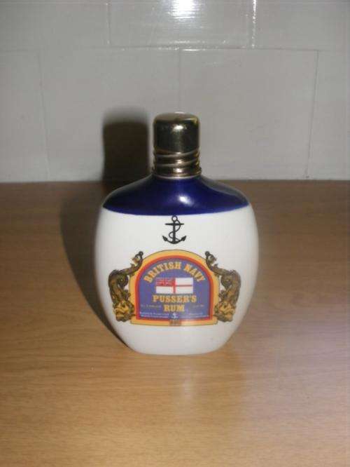 HAND CAST PORCELAIN BRITISH NAVY PUSSER'S RUM BOTTLE