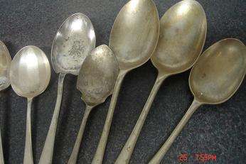 COLLECTION OF OLD SPOONS AND TEASPOONS