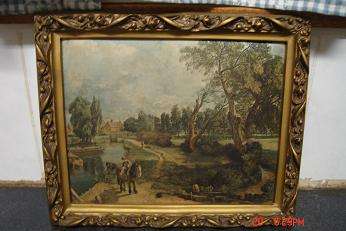 LOVELY PICTURE ON MATERIAL IN STUNNING FRAME