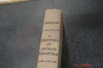 A DIRECTORY OF ANTIQUE FURNITURE BY F LEWIS HINKLEY