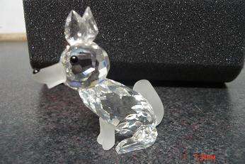 STUNNING SWAROVSKI SILVER CRYSTAL JACKAL