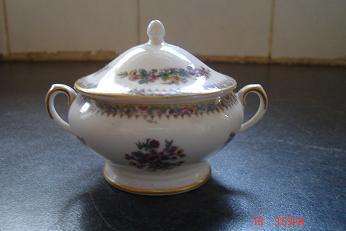 MINIATURE COALPORT SERVING DISH WITH LID ORNAMENT REPAIRED