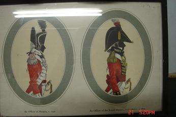 LOVELY PICTURE OFFICER OF MARINES 1796 AND OFFICER OF THE ROYAL MARINES 1805
