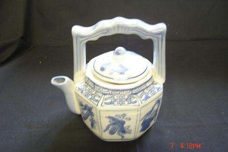 LOVELY BLUE AND WHITE TEAPOT