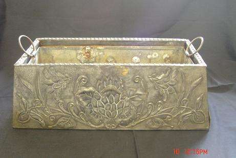 STUNNING PEWTER FLOWER BOX