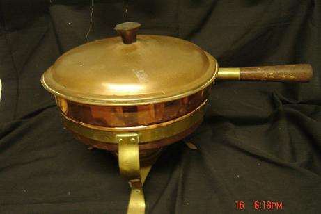LOVELY COPPER AND BRASS CHAFING DISH