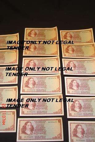 17 TW DE JONGH R1.00 NOTES IN SEQUENSE FROM 993661 - 677