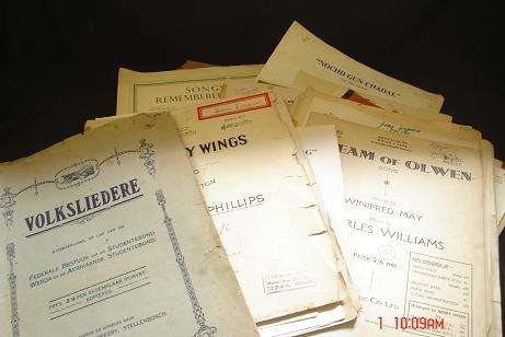 SOME OLD SHEET MUSIC ALSO DIE STEM VAN SUID AFRIKA