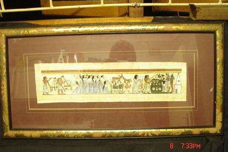 LOVELY EGYPTIAN SCENE ON PAPYRUS