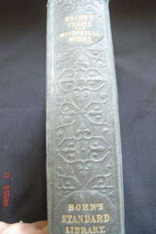 THE MORAL AND HISTORICAL WORKS OF LORD BACON 1852