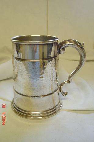 LOVELY SILVER PLATED BEER MUG