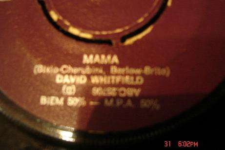 DAVID WHITFIELD SEVEN SINGLE NO COVER