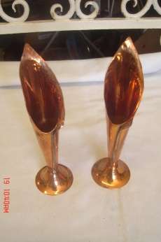 PAIR OF COPPER VASES