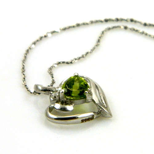 Garnet  Pendant - Beautiful Garnet Heart set in .925 Silver