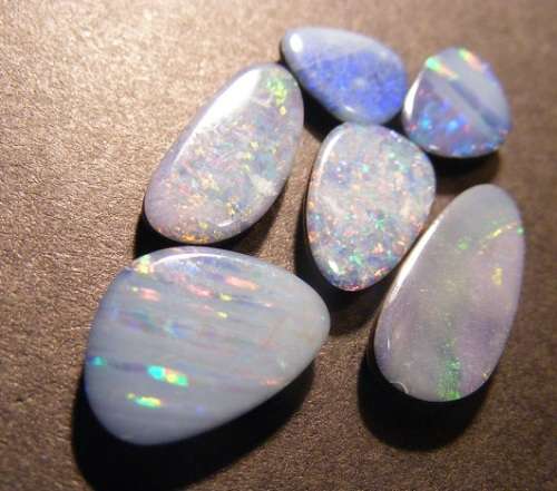 OPAL LOT~8.9tcw Multi Color Flashing On Blue, Doublet Opal Loose Gemstones Lot