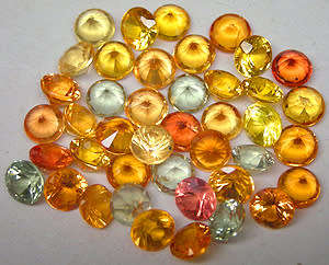 Sapphire~ FANTASTIC LOT! 5.20ct.Rich Fancy Mixed Colour Sapphire.